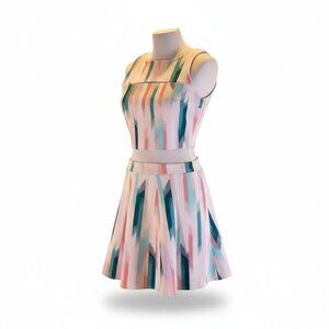 Decree Multicolor Fit & Flare Dress – Women’s Small Sleeveless Cutout Skater